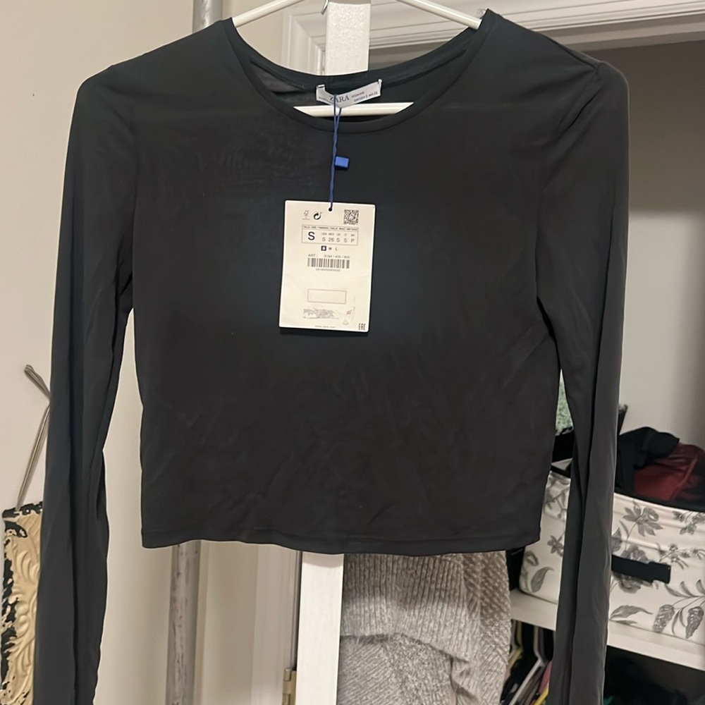 Black long sleeve Zara top
